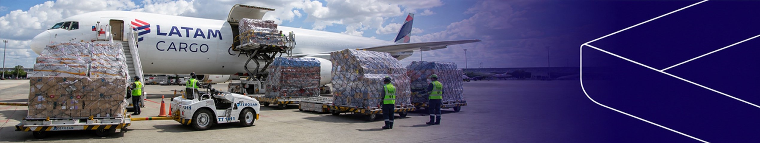 General cargo loaded onto a LATAM Cargo aircraft