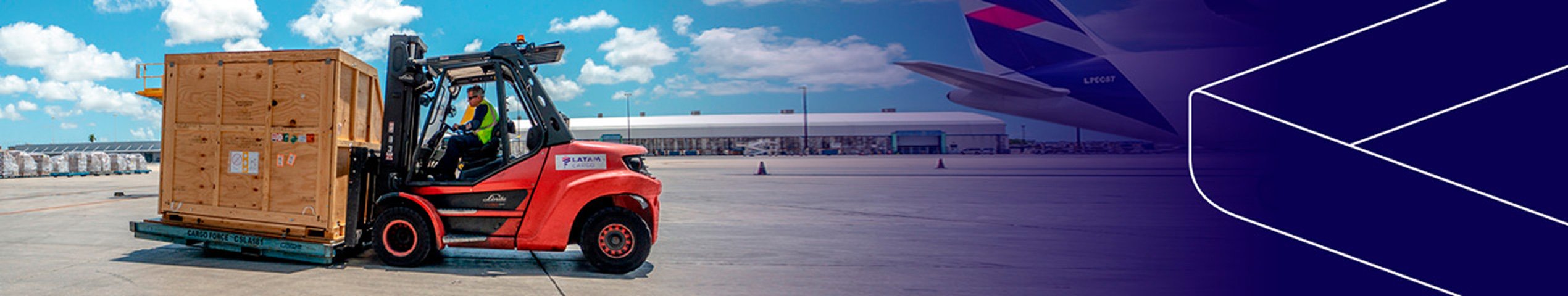 Carga superdimensionada preparada para transporte aéreo